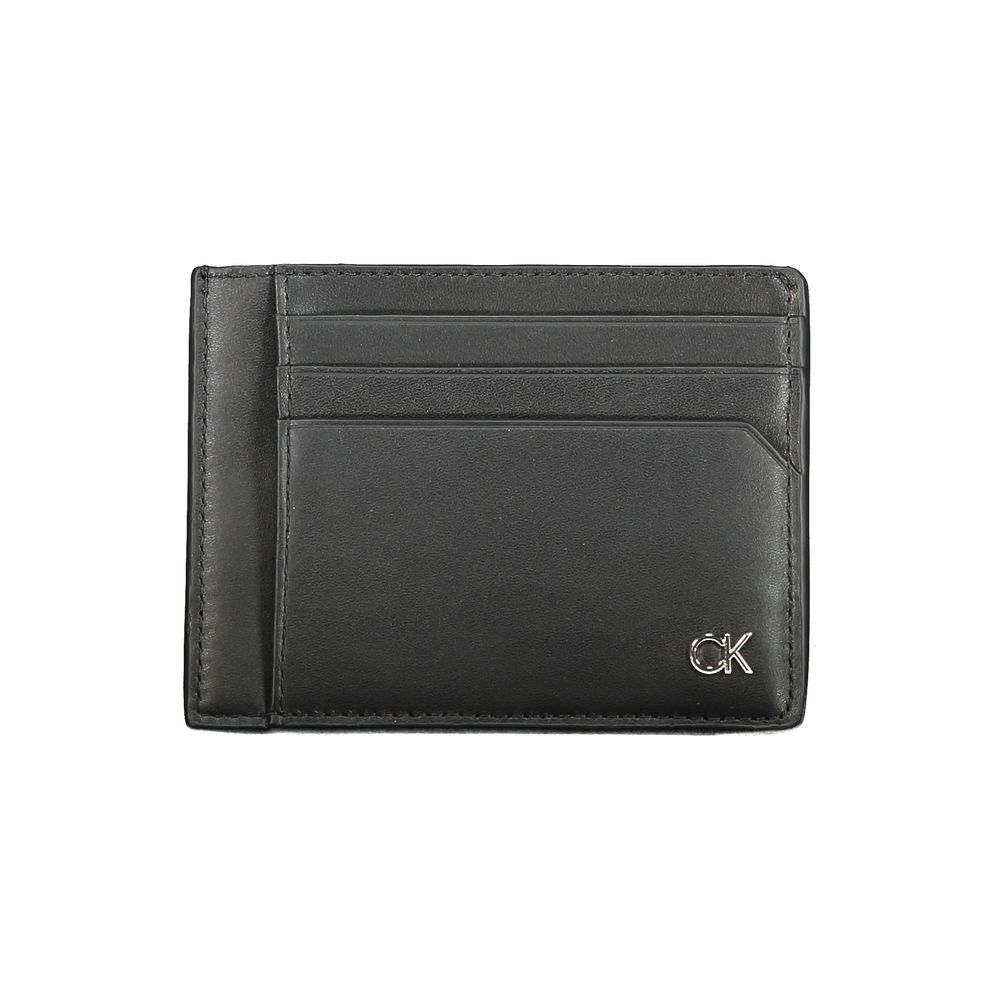 Portofel din piele neagră Calvin Klein