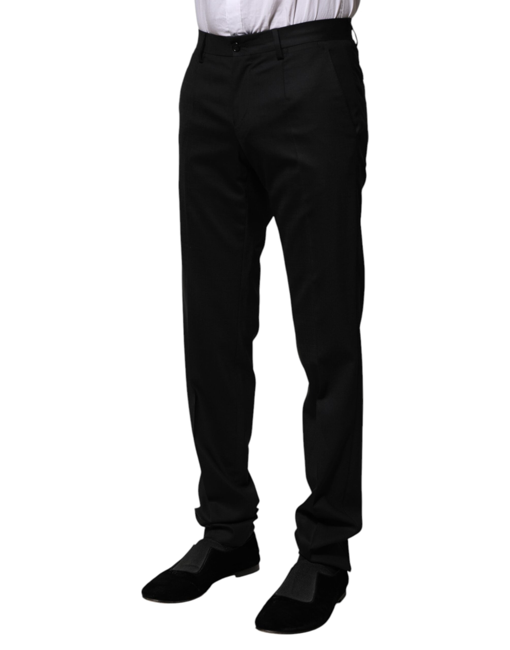 Dolce & Gabbana – Schwarze Anzughose aus Wolle
