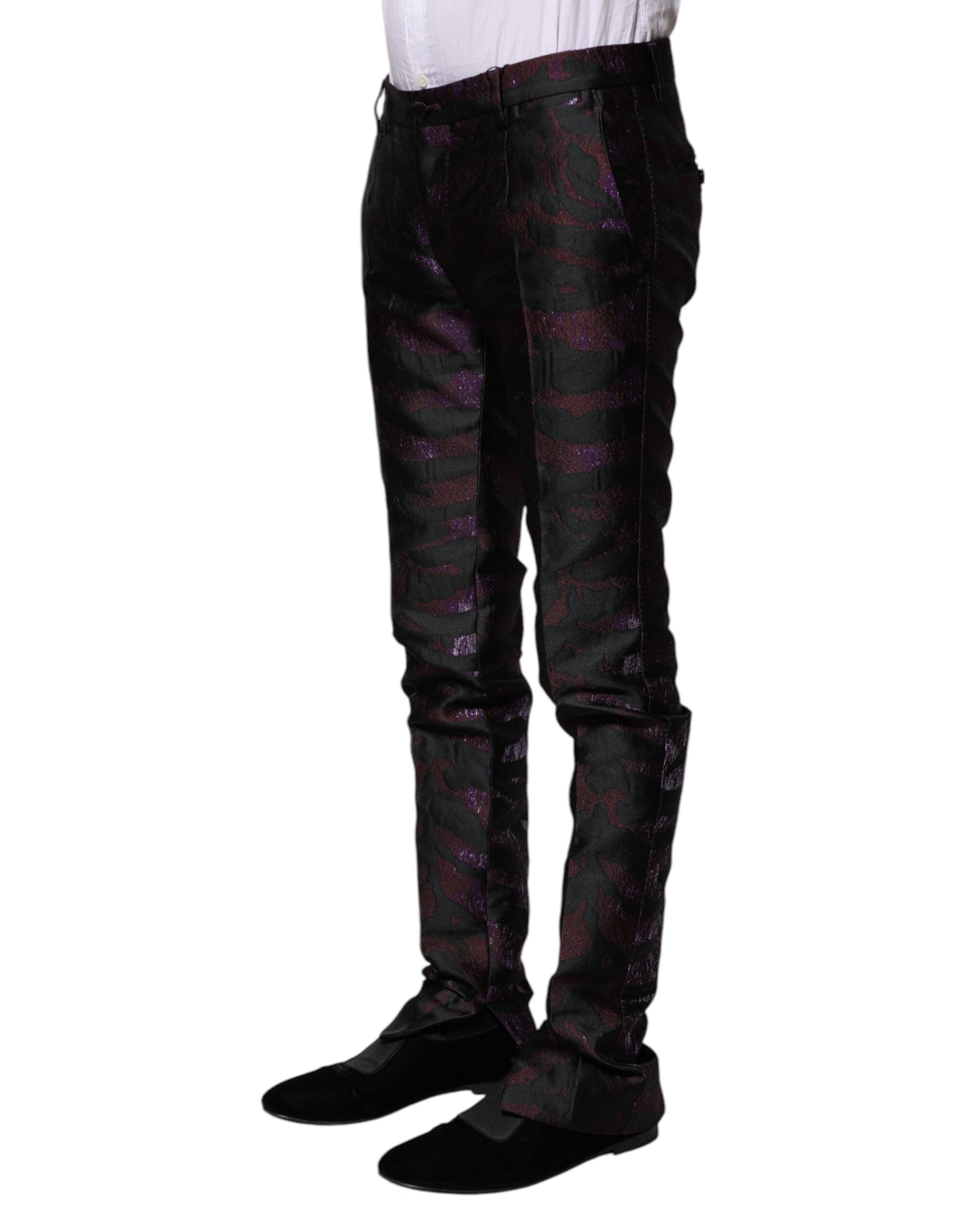 Pantaloni Dolce & Gabbana cu imprimeu din poliester multicolor