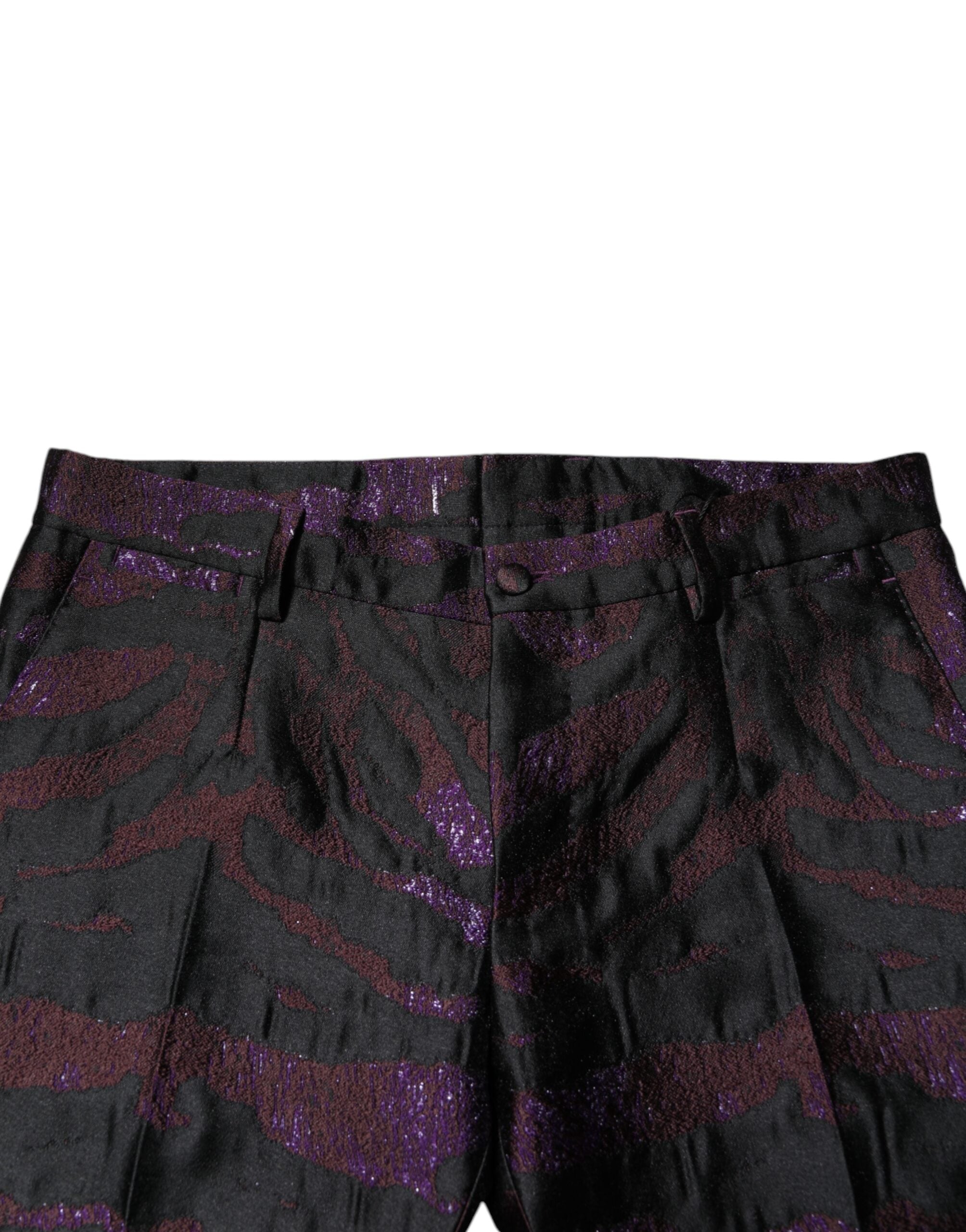 Pantaloni Dolce & Gabbana cu imprimeu din poliester multicolor