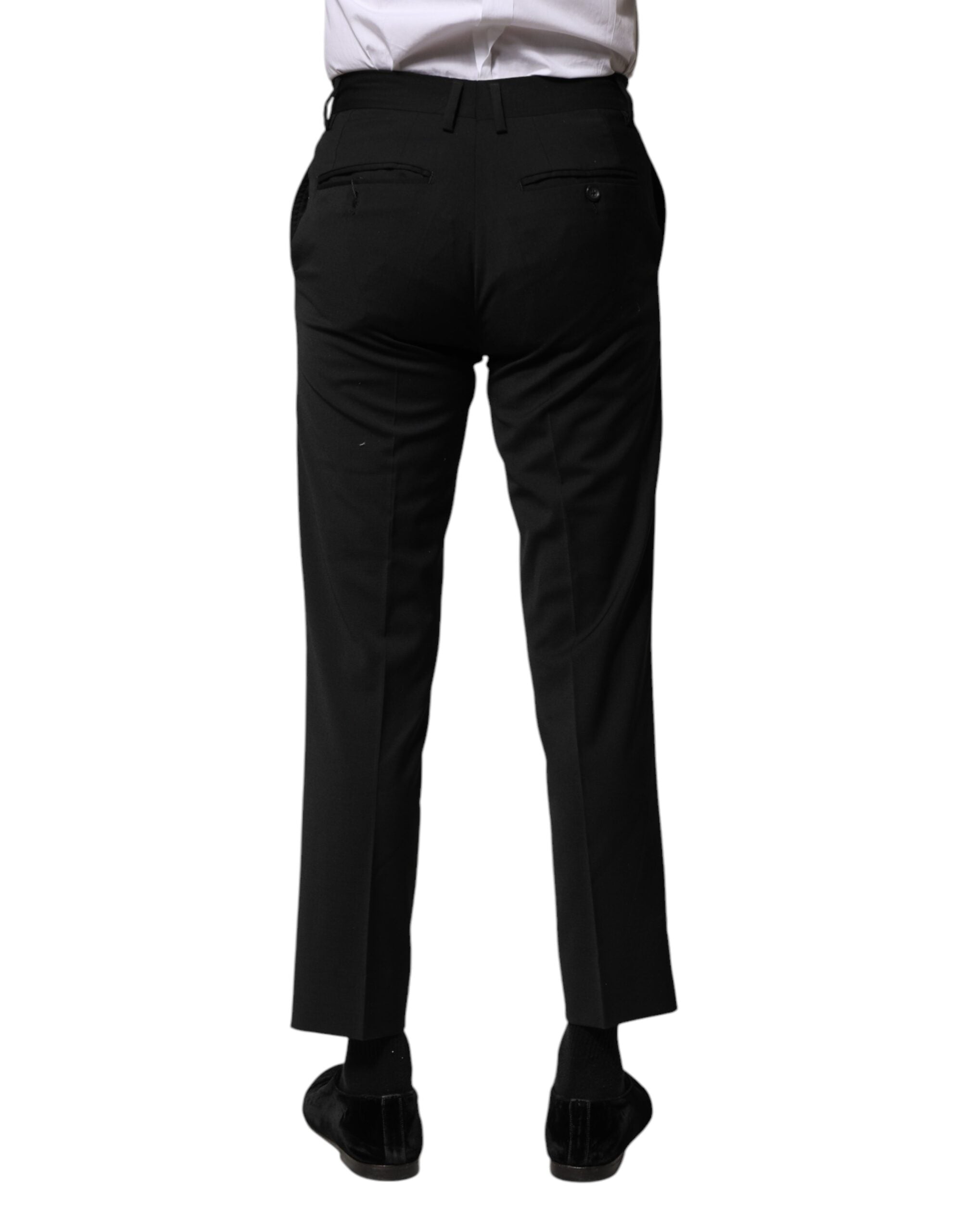 Dolce & Gabbana Schwarze formelle Wollhose für Herren