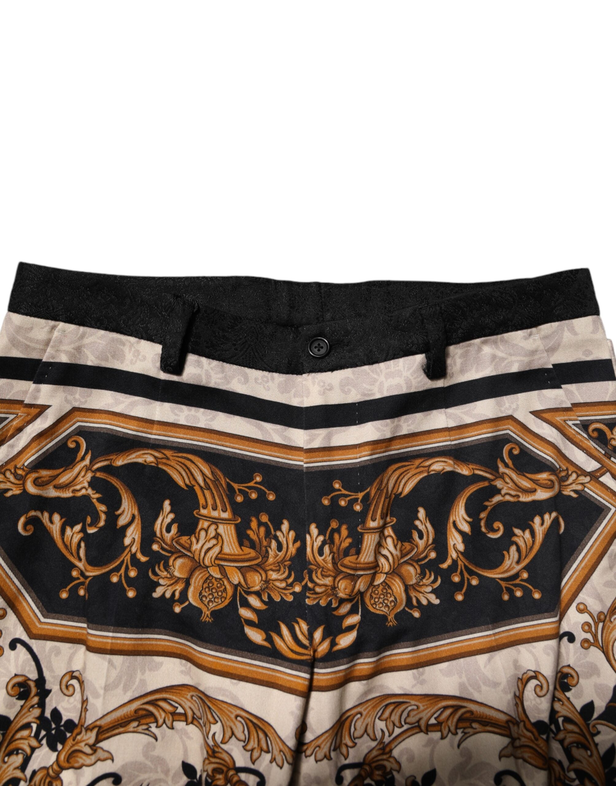 Pantaloni eleganți cu imprimeu floral multicolor Dolce & Gabbana
