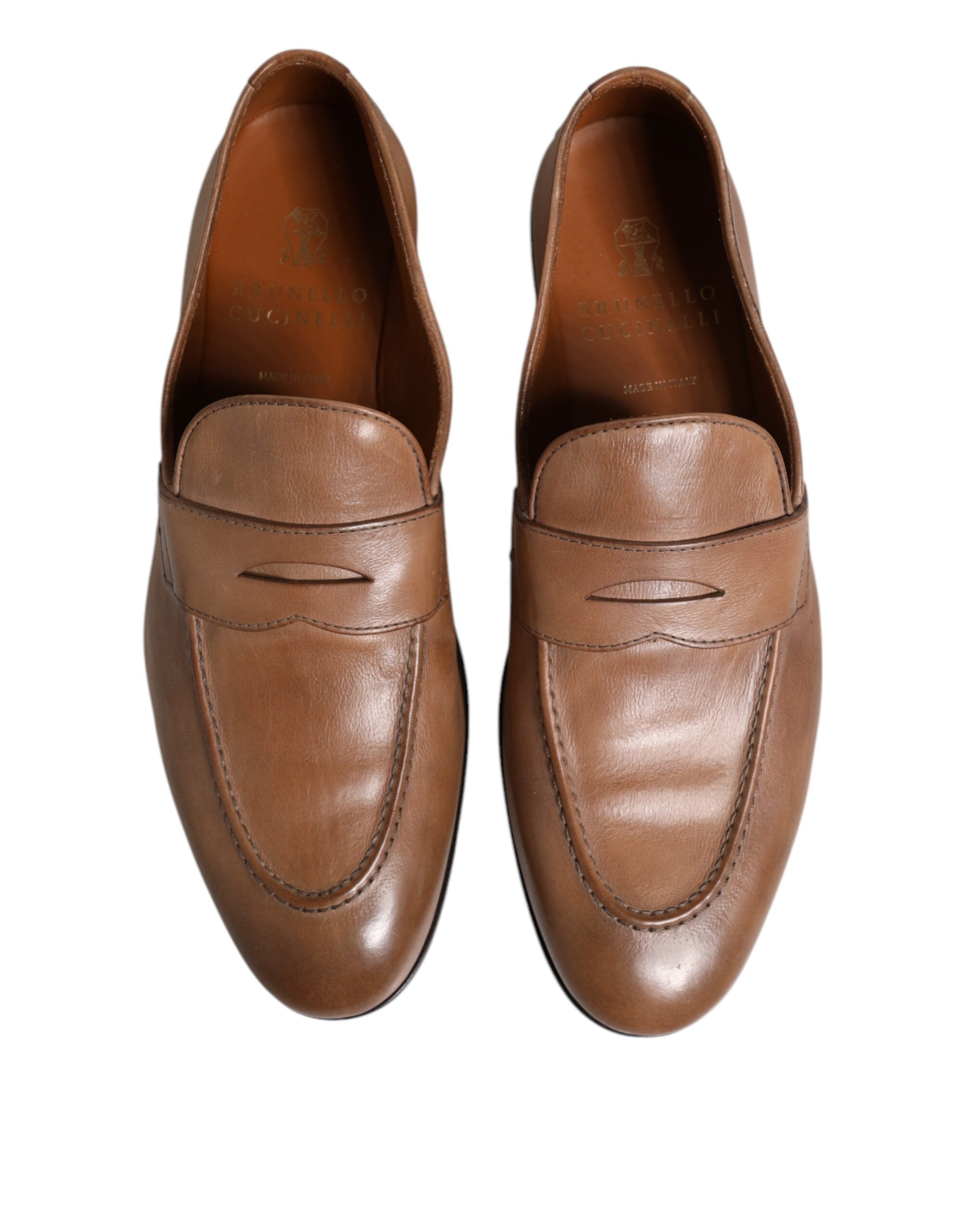 Brunello Cucinelli – Formelle Halbschuhe aus braunem Leder