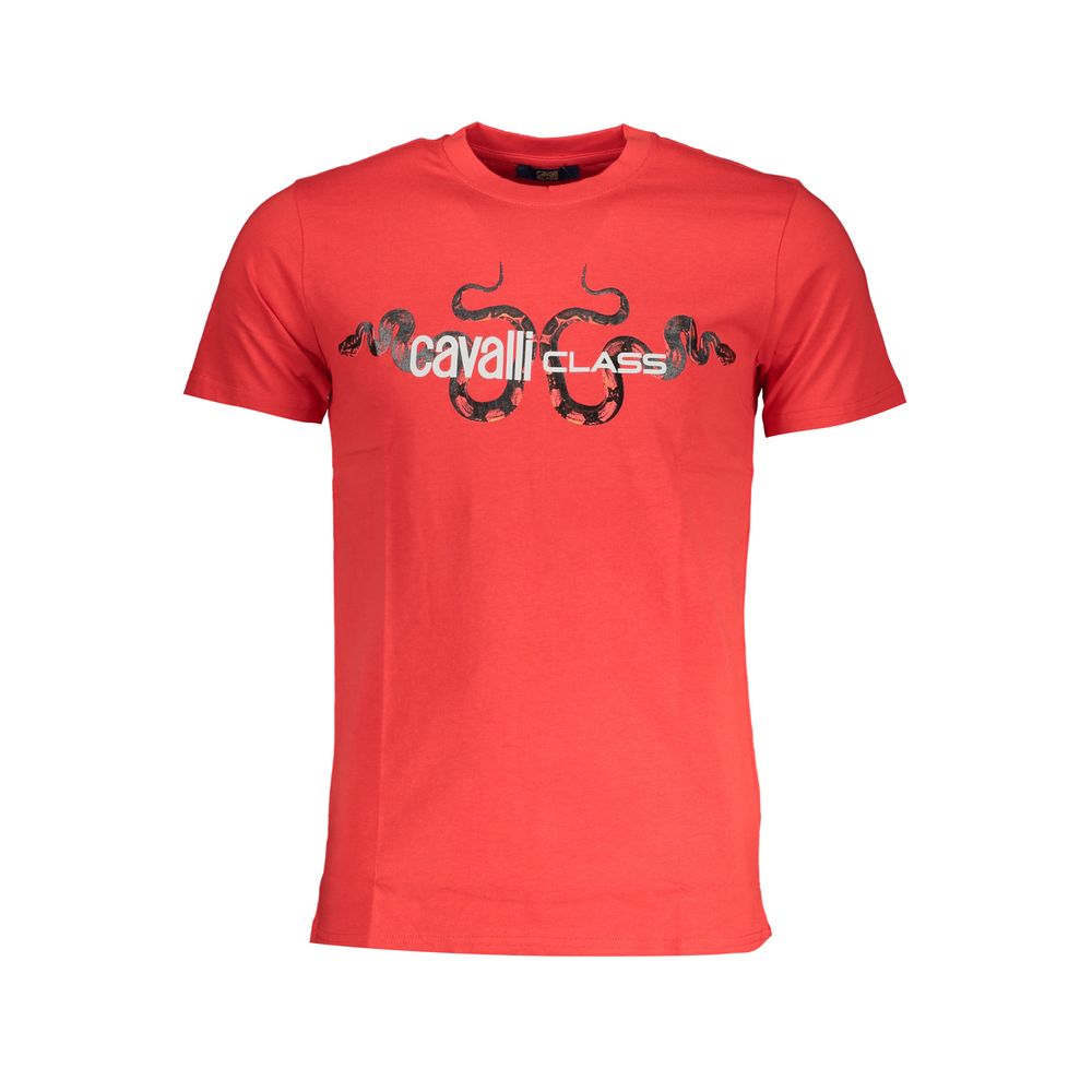 Tricou Cavalli Class roșu din bumbac