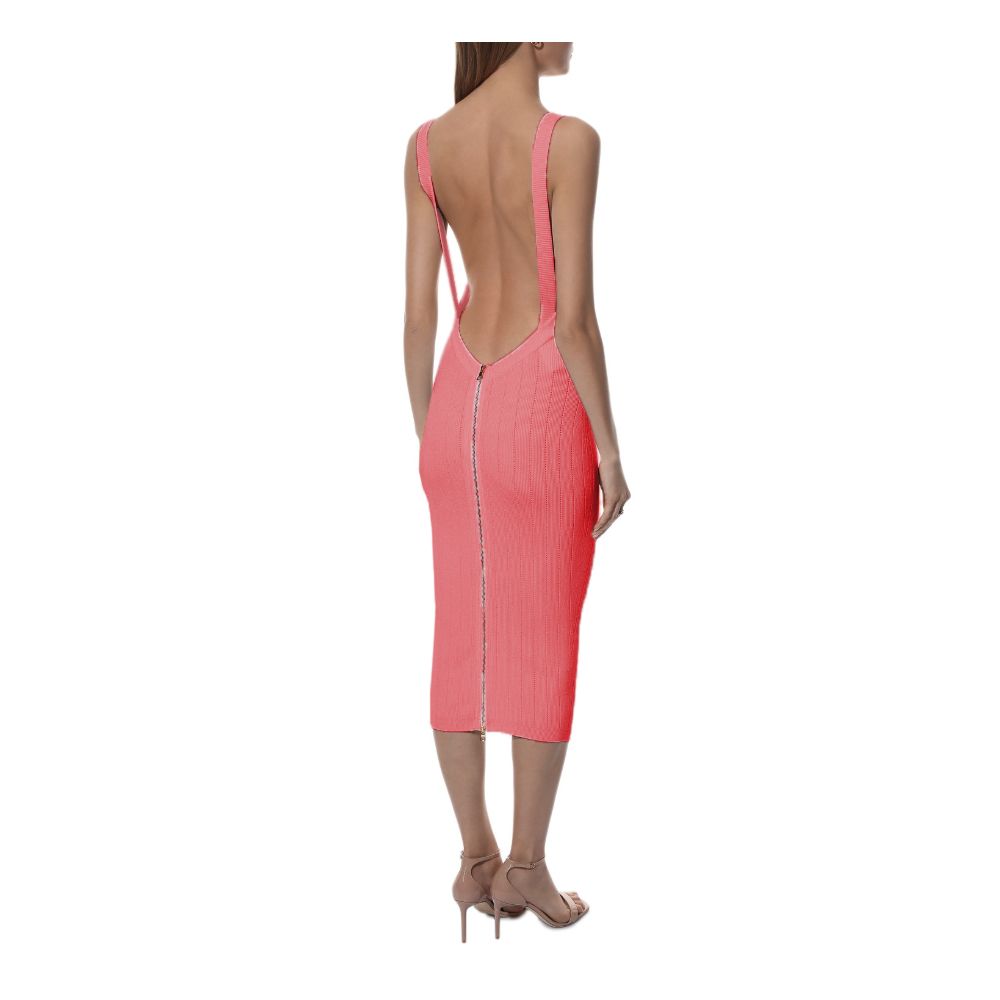 Rochie Balmain roz din viscoză