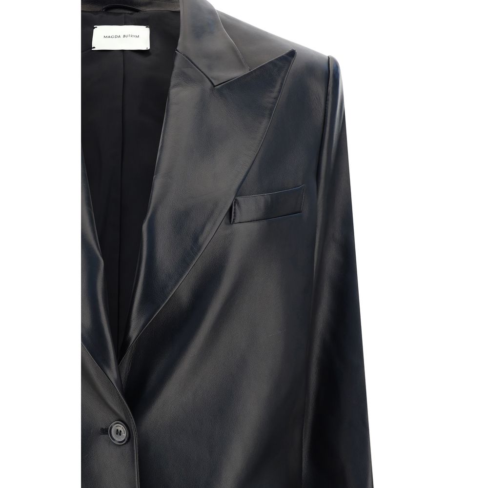 Magda Butrym Lederblazerjacke