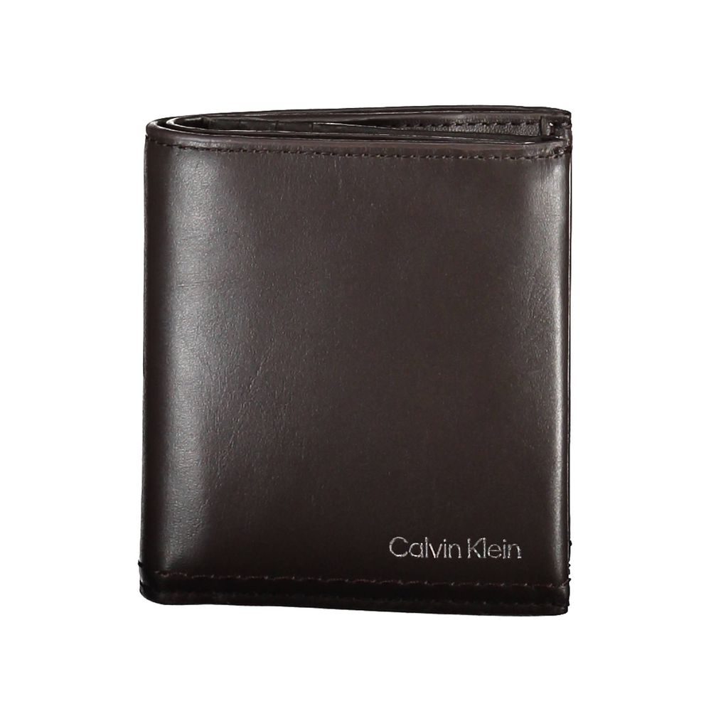 Calvin Klein Herren-Geldbörse aus braunem Leder