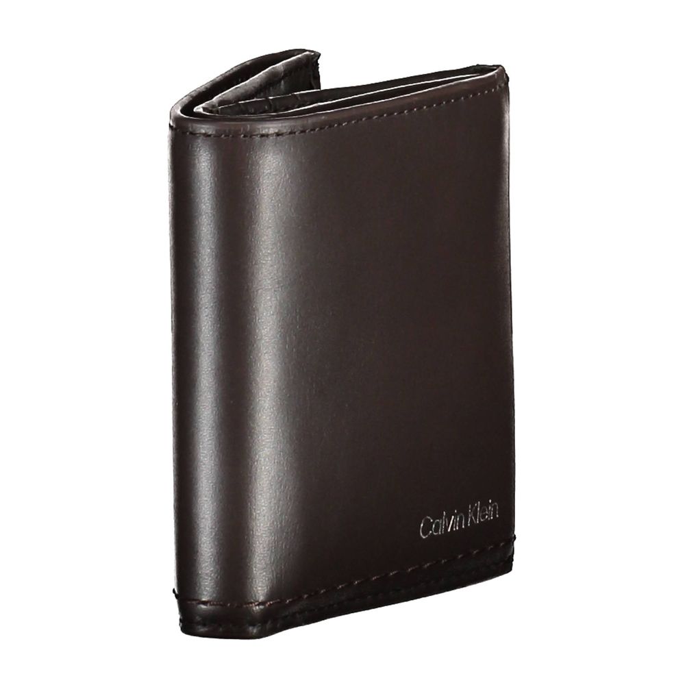 Calvin Klein Herren-Geldbörse aus braunem Leder