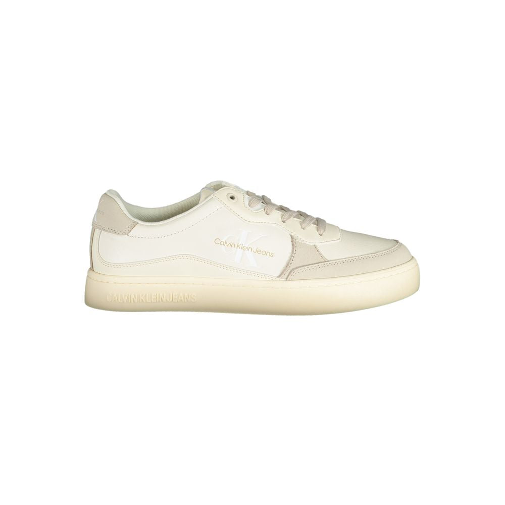 Calvin Klein Elegante weiße Sneakers mit Kontrast-Akzenten