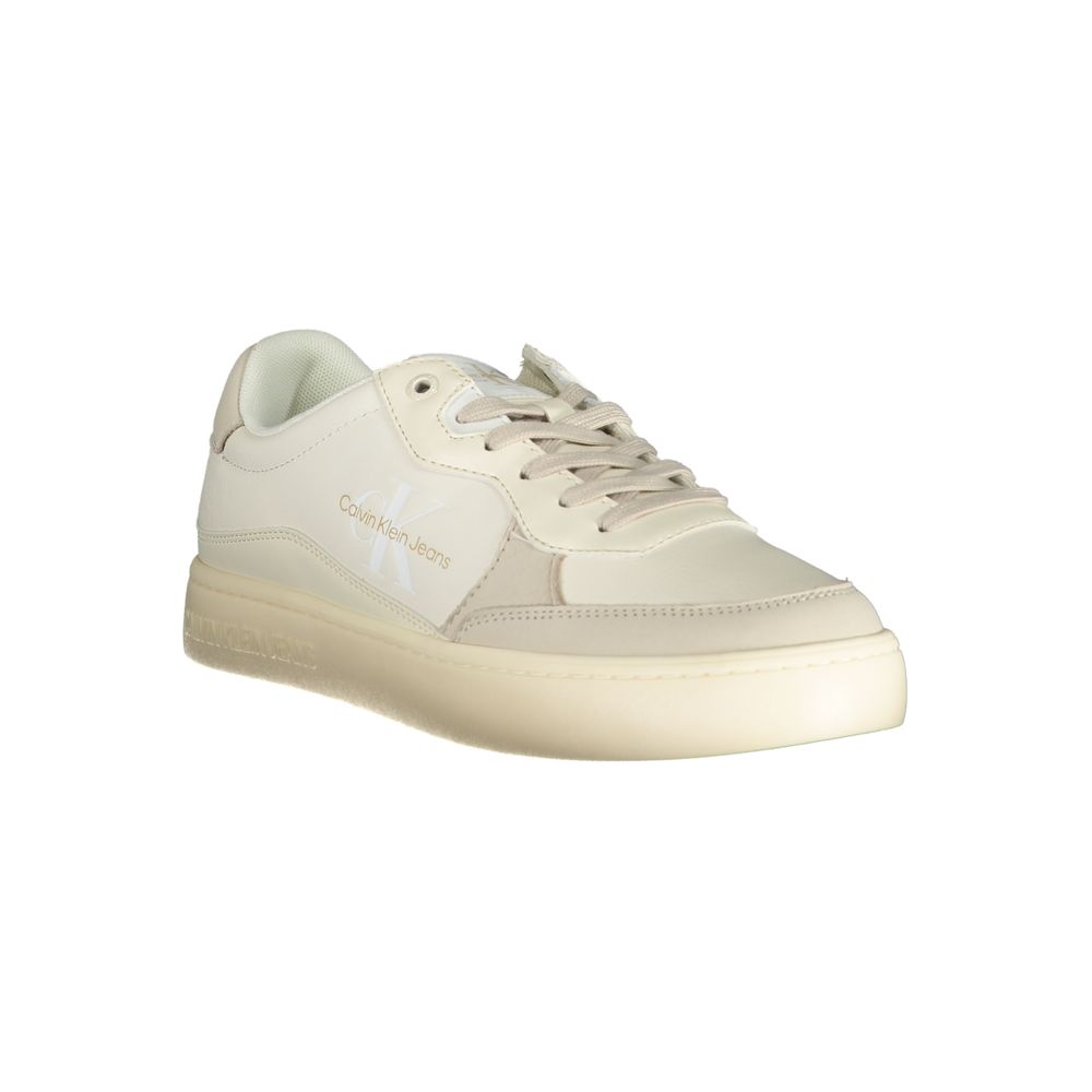 Calvin Klein Elegante weiße Sneakers mit Kontrast-Akzenten