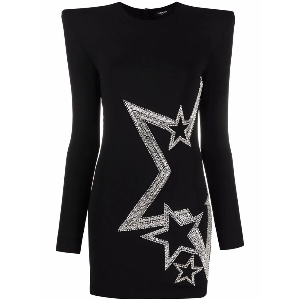 Rochie Balmain neagră din viscoză