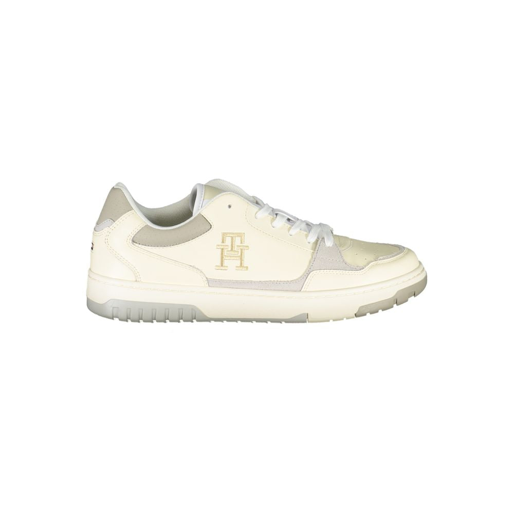 Tommy Hilfiger – Beige Sport-Sneaker mit einzigartiger Stickerei