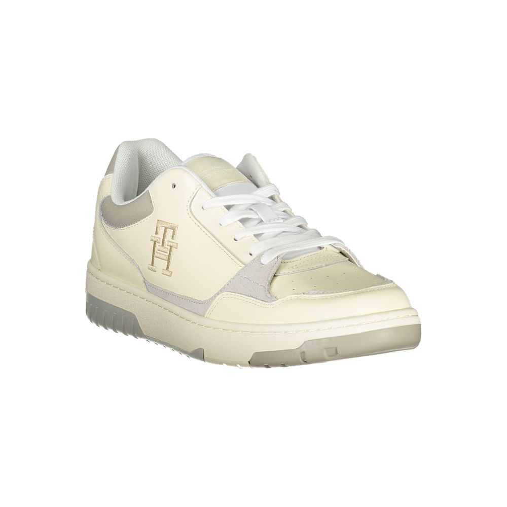 Tommy Hilfiger – Beige Sport-Sneaker mit einzigartiger Stickerei