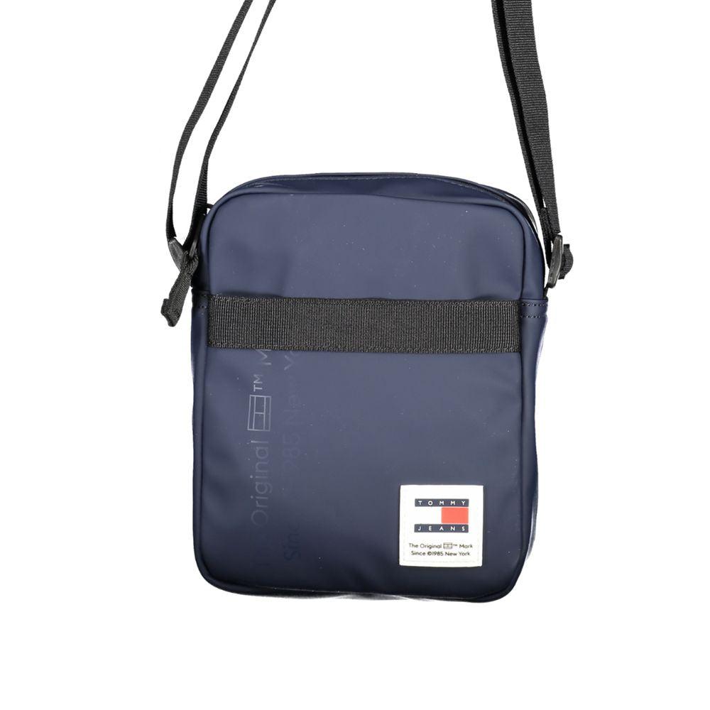Geantă de umăr din polietilenă albastră Tommy Hilfiger