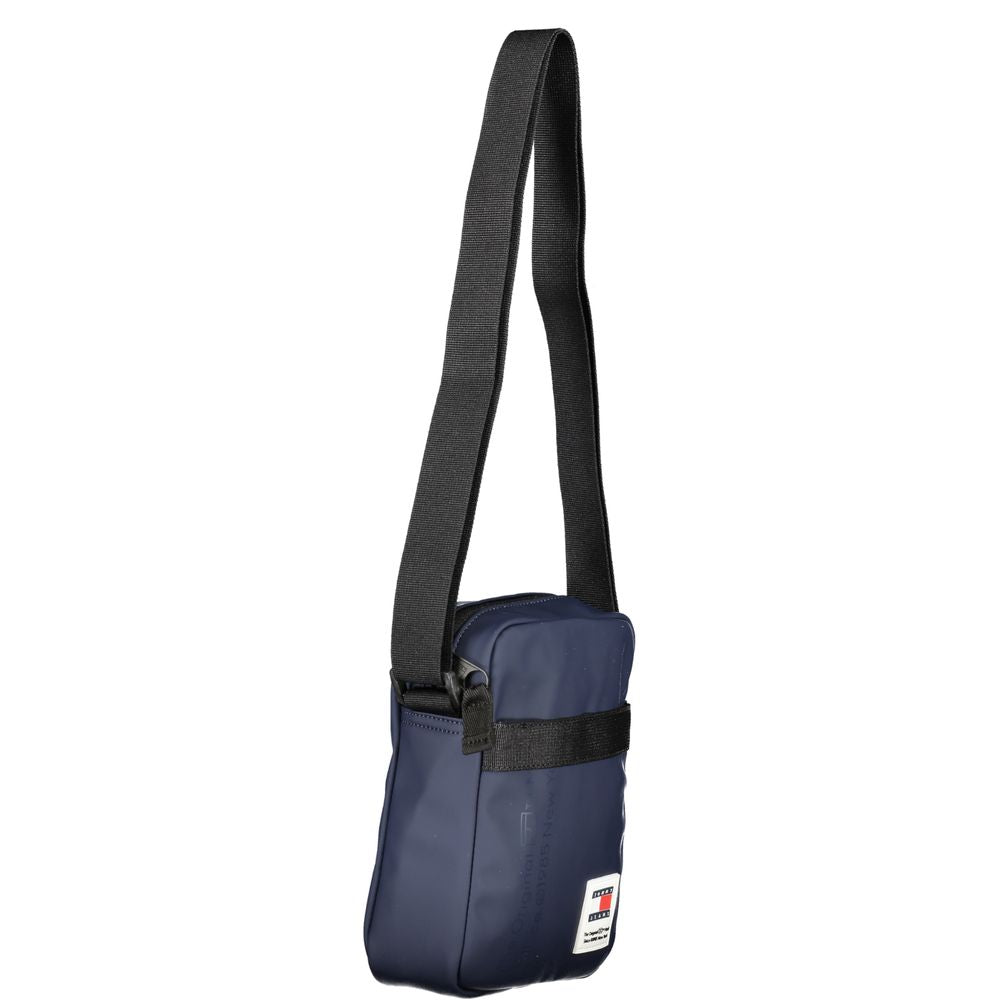 Geantă de umăr din polietilenă albastră Tommy Hilfiger