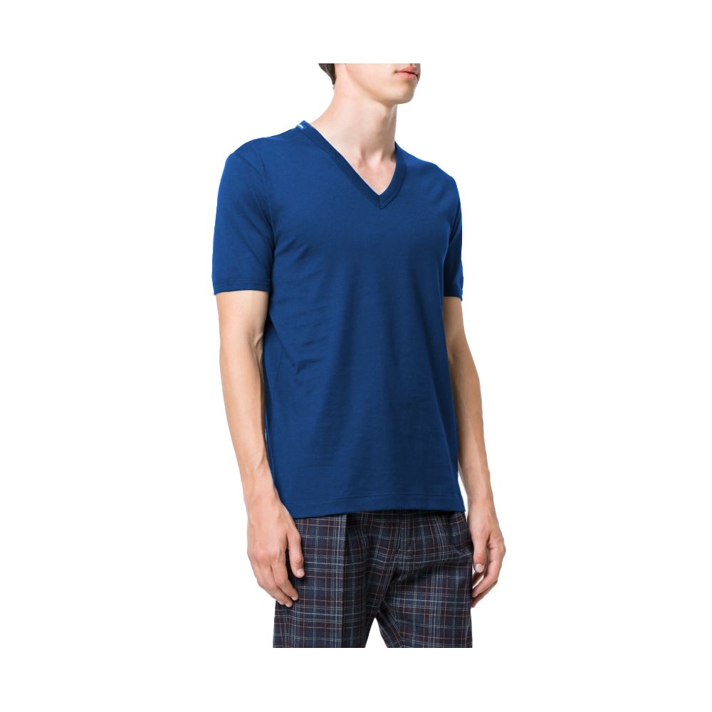 Tricou Dolce & Gabbana albastru din bumbac