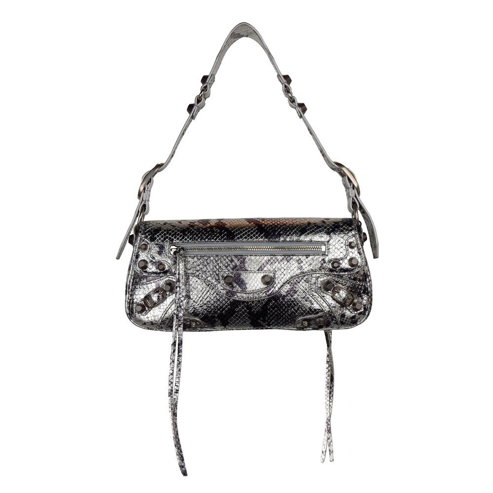 Geantă de mână Balenciaga gri din piele de vițel