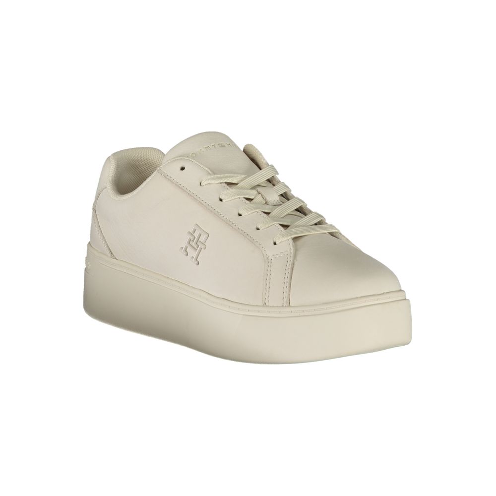 Tommy Hilfiger – Weiße Polyester-Sneaker