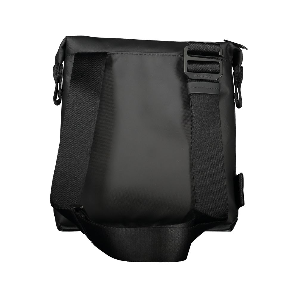 Geantă de umăr elegantă neagră Calvin Klein cu detalii contrastante