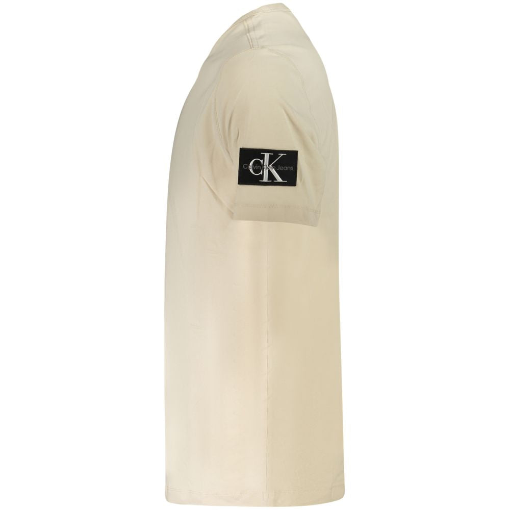 Tricou Calvin Klein bej din bumbac pentru bărbați