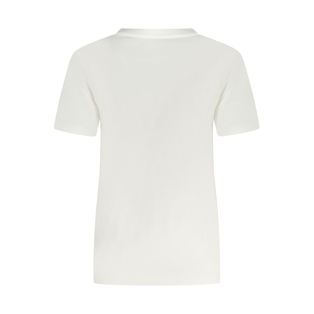 Converse White Cotton Women T-Shirt