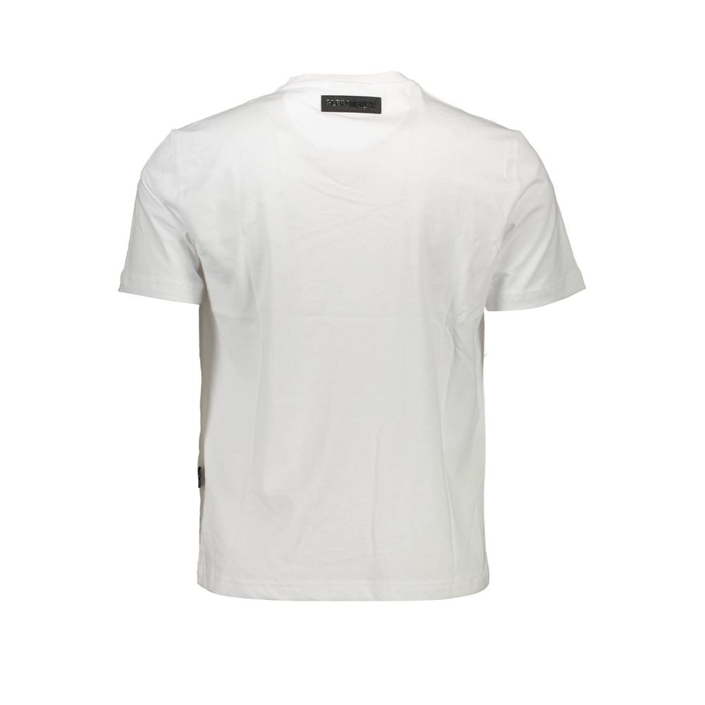 Tricou bărbătesc Plein Sport alb din bumbac