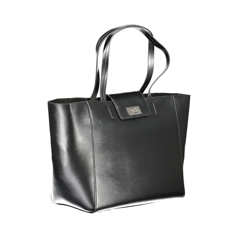 Geantă de mână Calvin Klein neagră din poliester