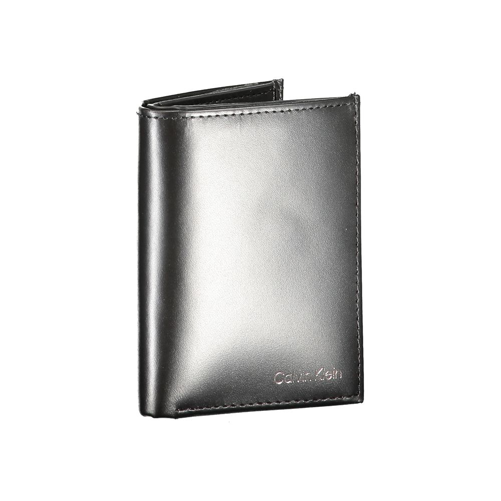 Calvin Klein Schwarze Lederbrieftasche
