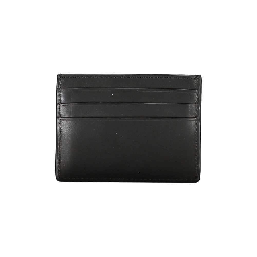Portcarduri Tommy Hilfiger Chic din piele neagră cu detalii contrastante