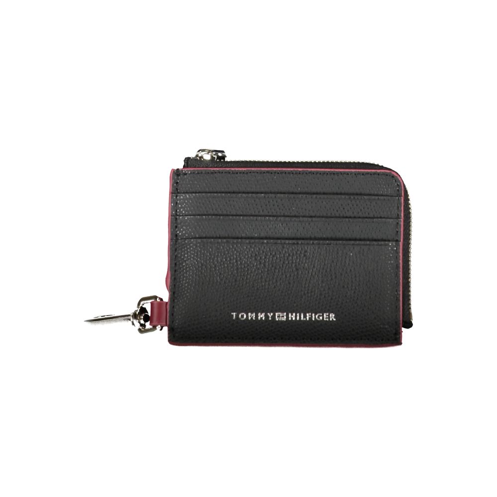Tommy Hilfiger – Schickes Kartenetui aus Leder mit Karabinerhaken