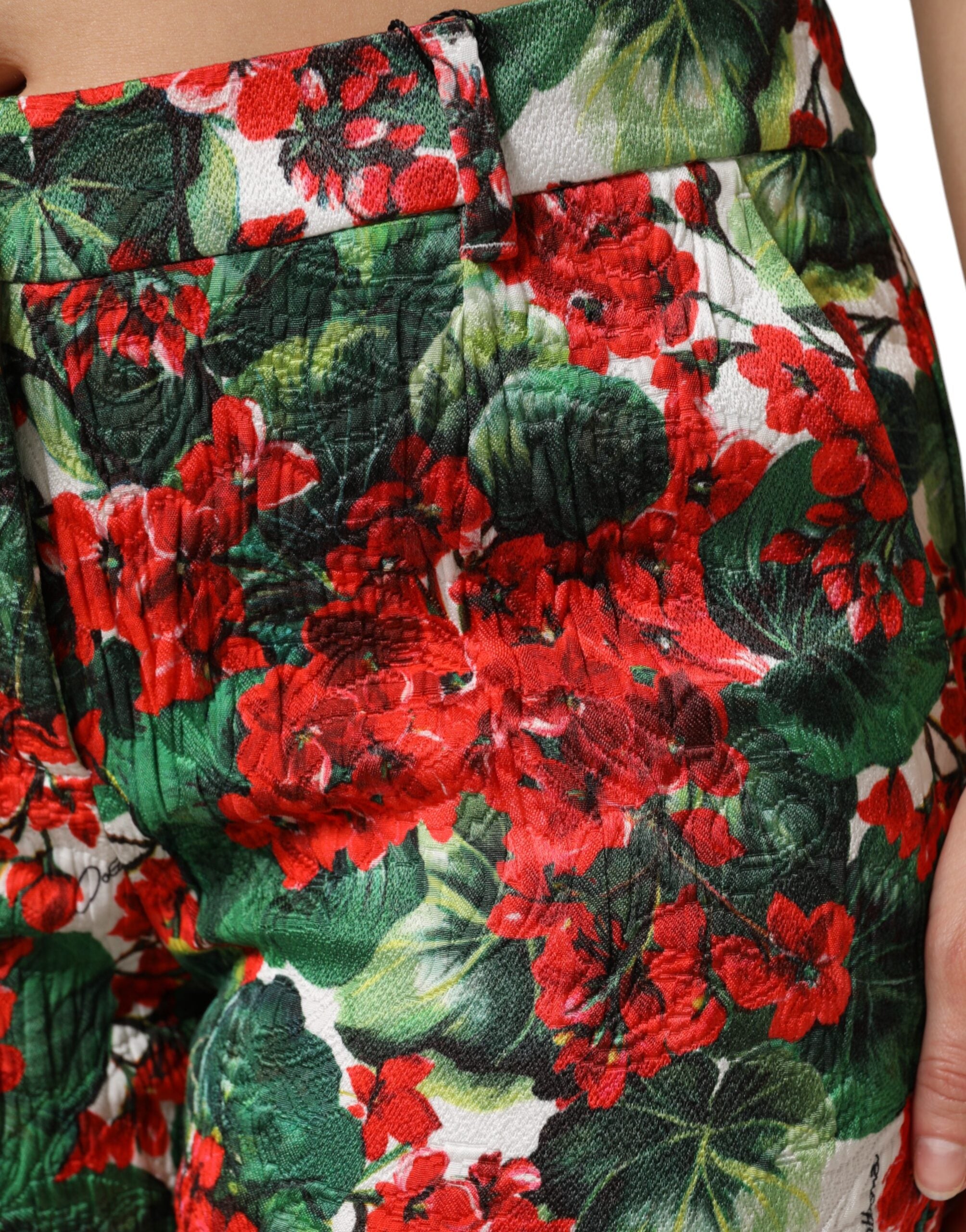 Dolce & Gabbana – Kurze Hose mit mehrfarbigem Blumendruck