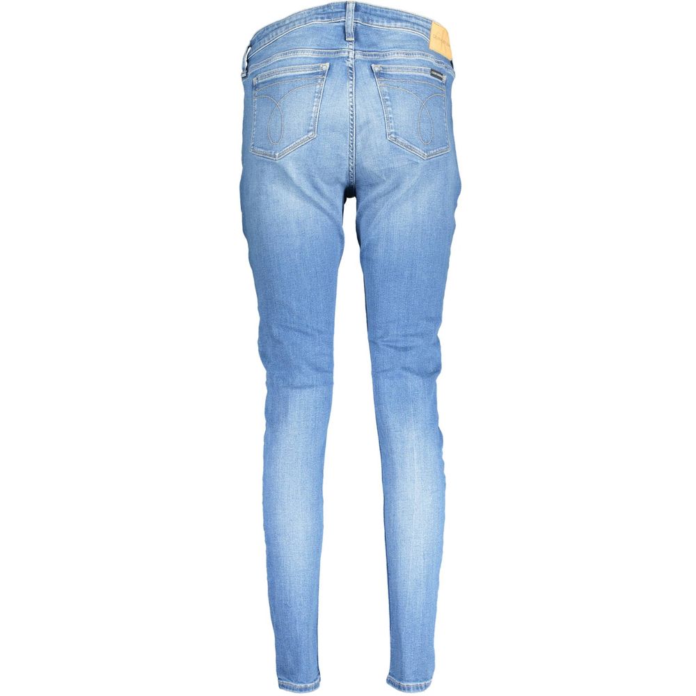 Blugi și pantaloni din bumbac albastru Calvin Klein
