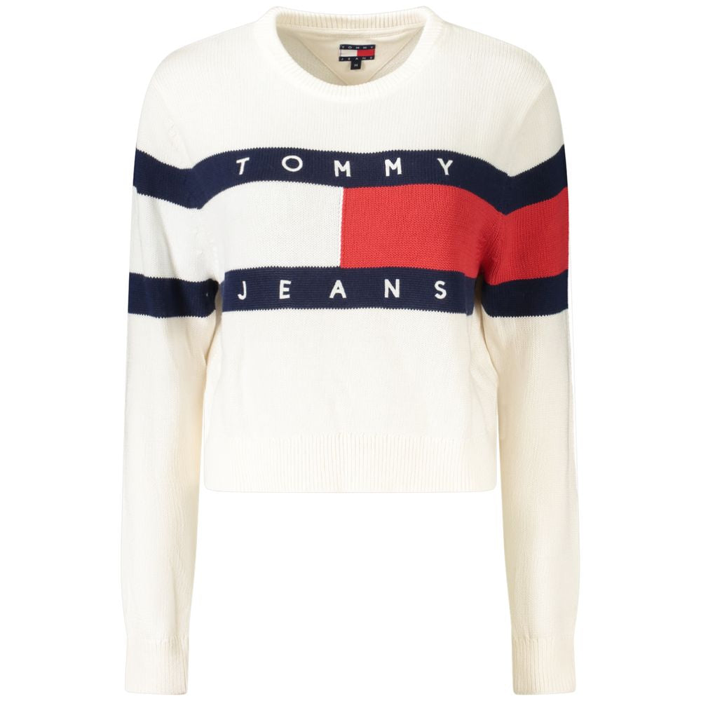 Tommy Hilfiger – Weißer Baumwollpullover für Damen