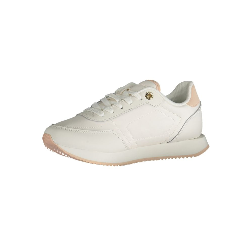 Pantofi sport Tommy Hilfiger albi din poliester