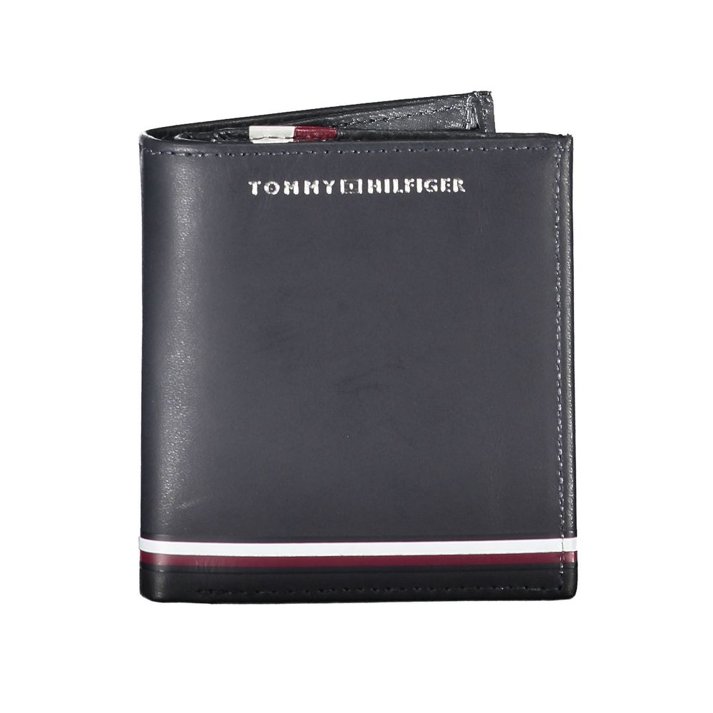 Tommy Hilfiger – Blaue Lederbrieftasche für Herren