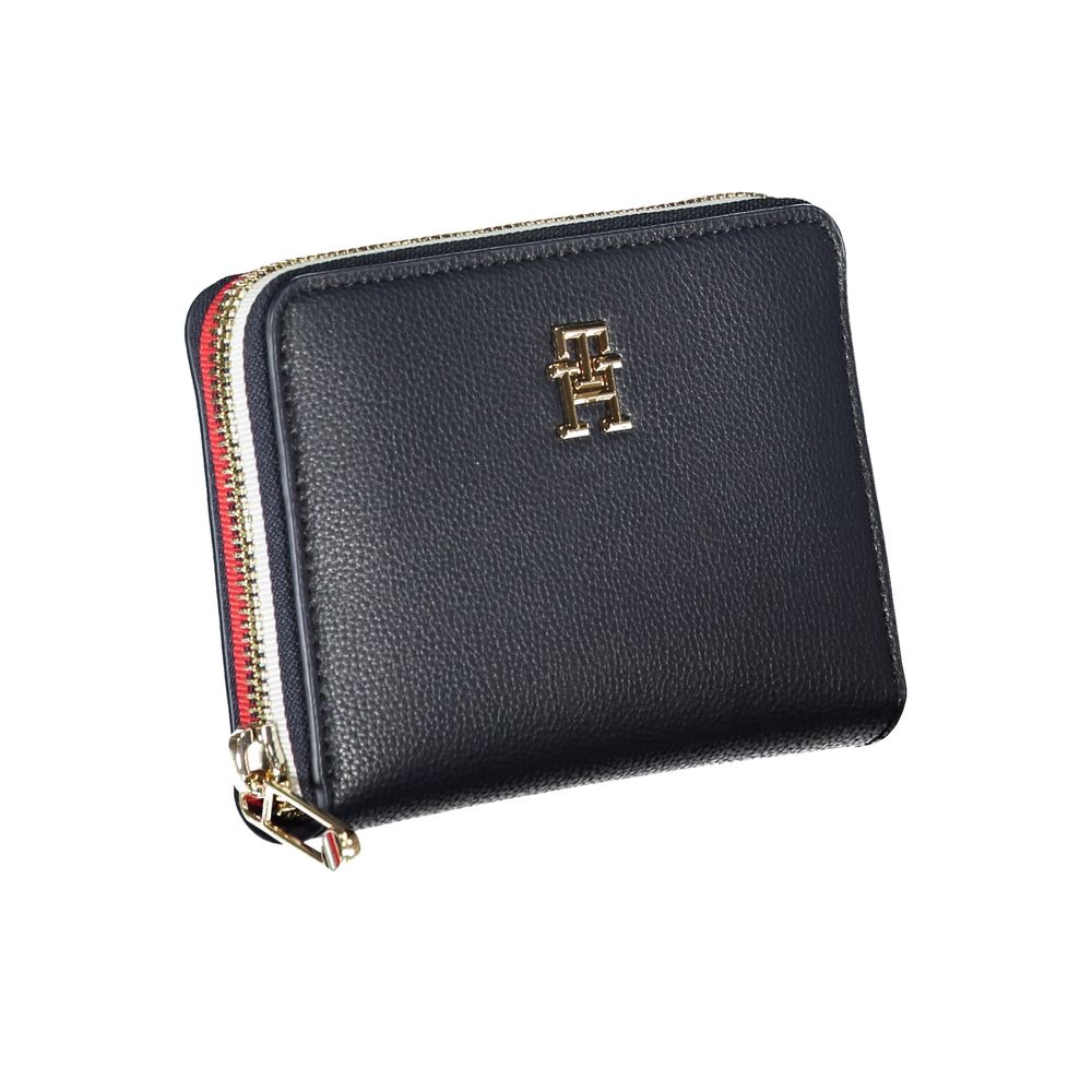 Portofel multifuncțional Tommy Hilfiger Sleek albastru cu închidere cu fermoar