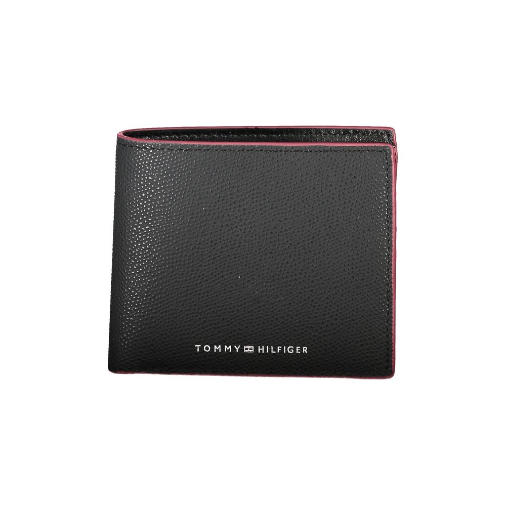 Tommy Hilfiger – Elegante schwarze Lederbrieftasche