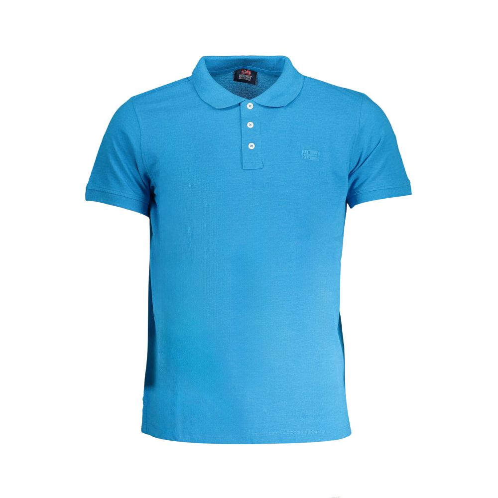 Blaues Poloshirt aus Baumwolle von Norwegen 1963
