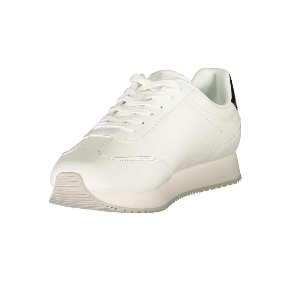 Calvin Klein Herren-Sneaker aus weißem Leder