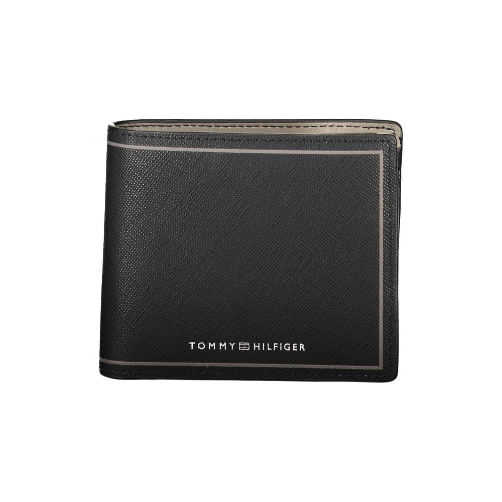 Tommy Hilfiger – Schwarze Lederbrieftasche