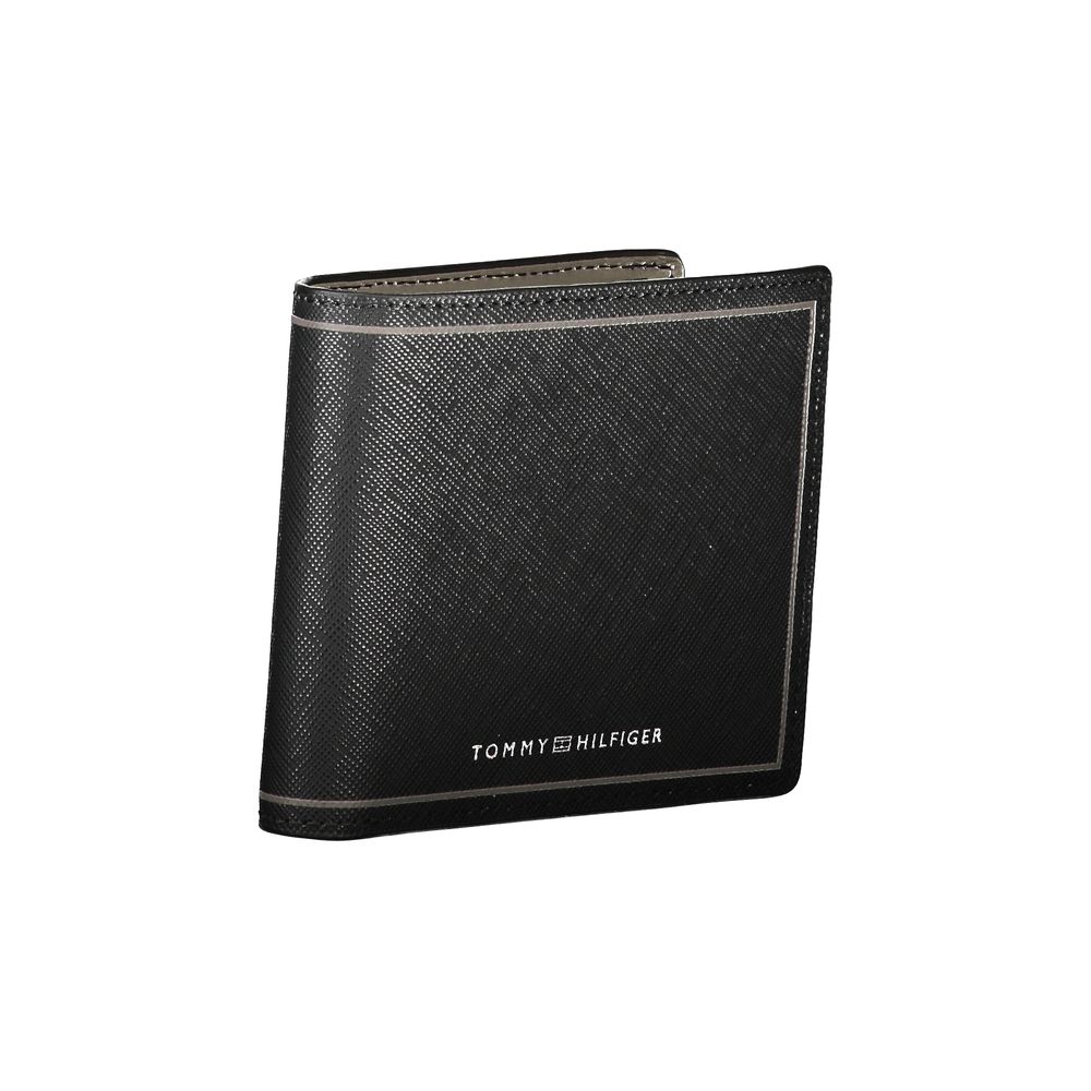 Tommy Hilfiger – Schwarze Lederbrieftasche
