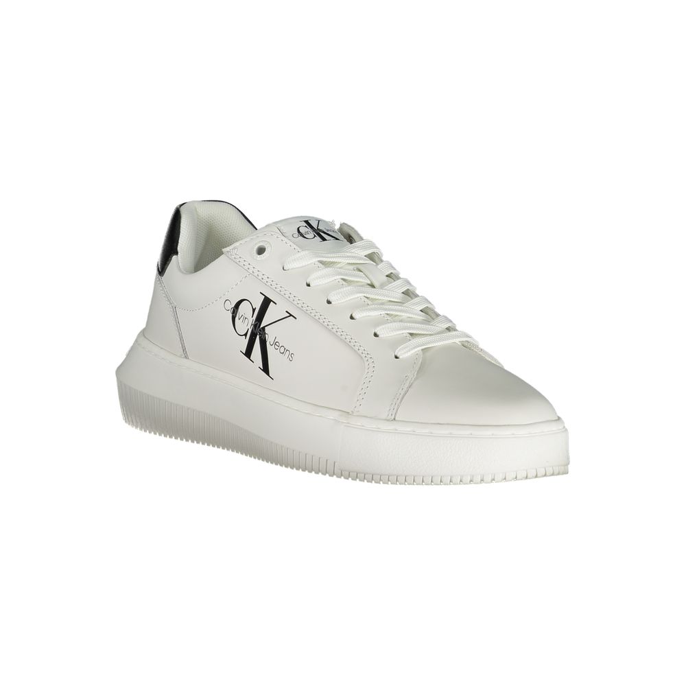 Calvin Klein Eco-Chic – Weiße Sneakers mit Kontrastdetails