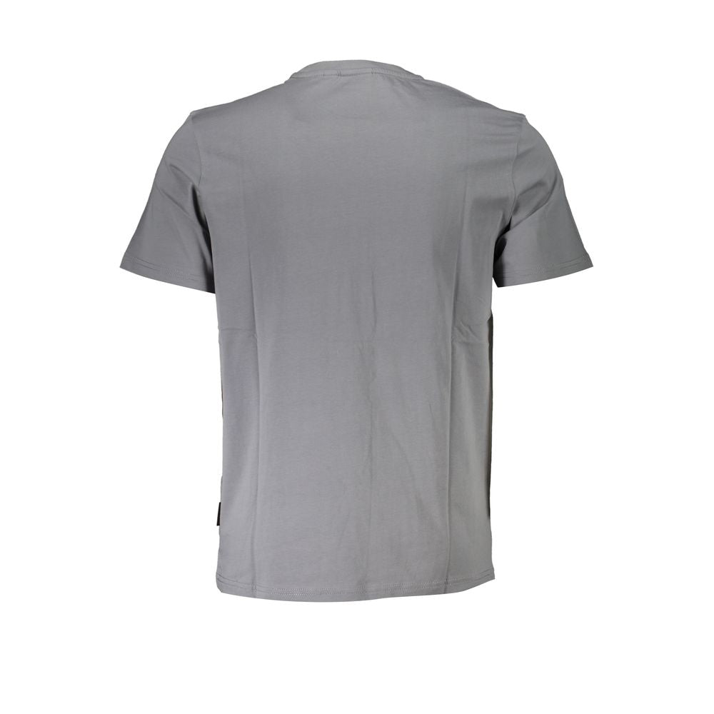Tricou Napapijri maro din bumbac pentru bărbați
