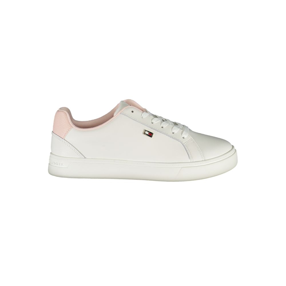 Tommy Hilfiger – Weiße Polyester-Sneaker