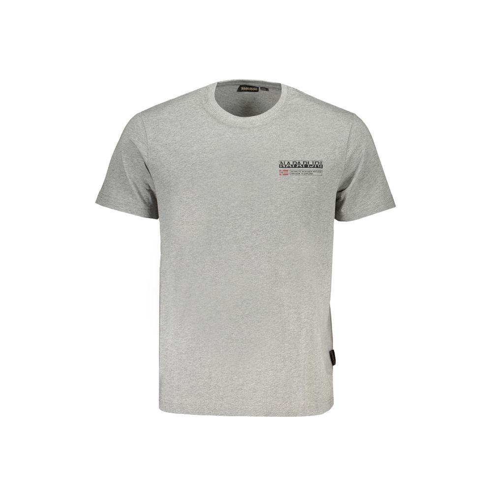 Tricou Napapijri maro din bumbac pentru bărbați