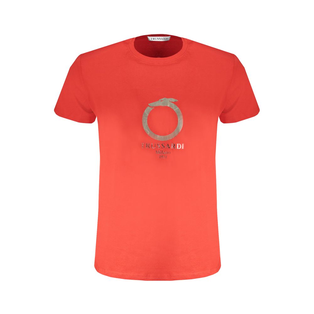 Tricou Trussardi roșu din bumbac