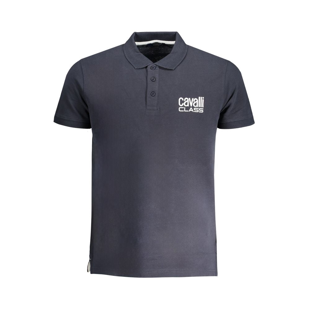 Cavalli Class Poloshirt aus Baumwolle, Blau