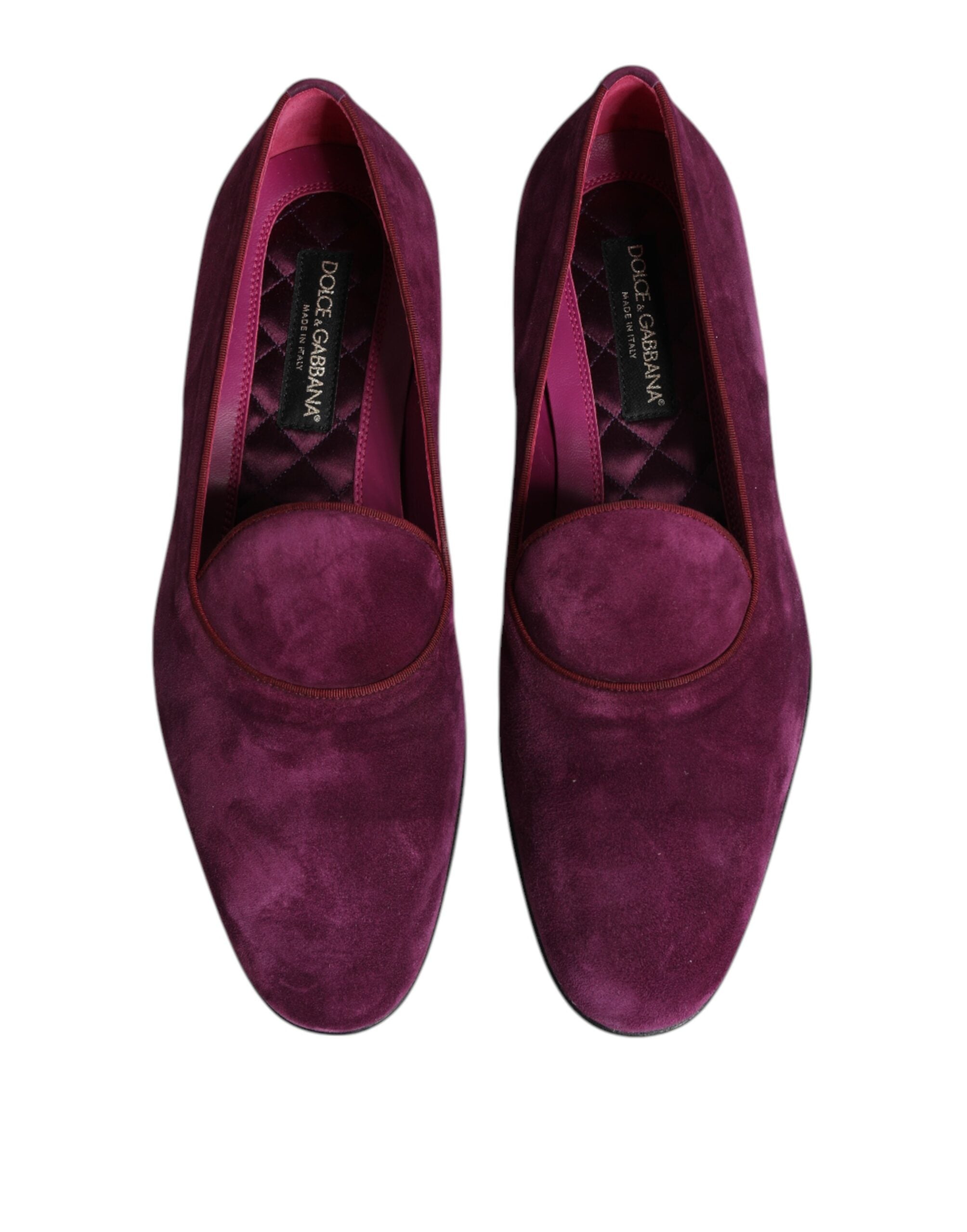 Dolce & Gabbana – Lilafarbene Slipper aus Samt, formelle Schuhe