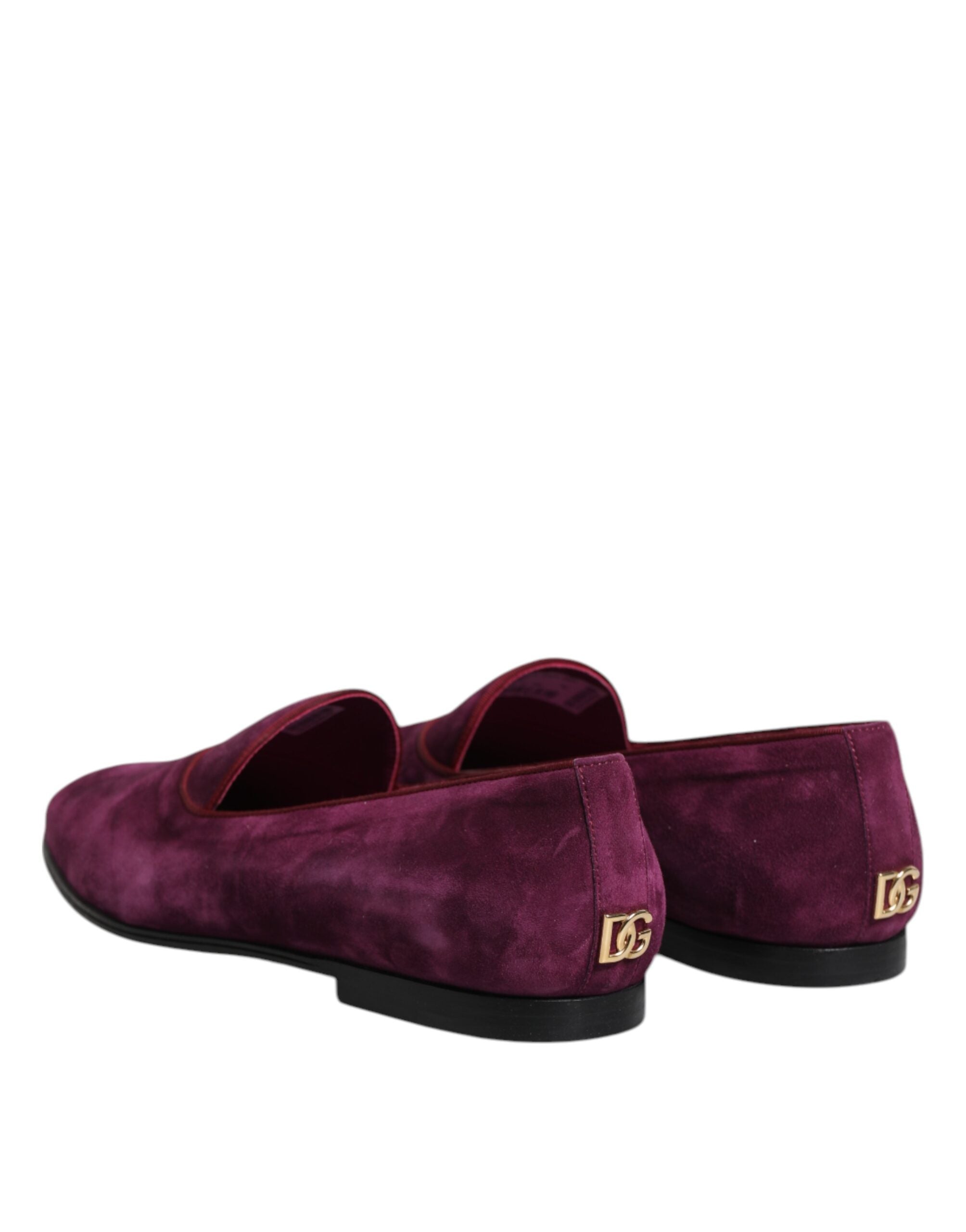 Dolce & Gabbana – Lilafarbene Slipper aus Samt, formelle Schuhe