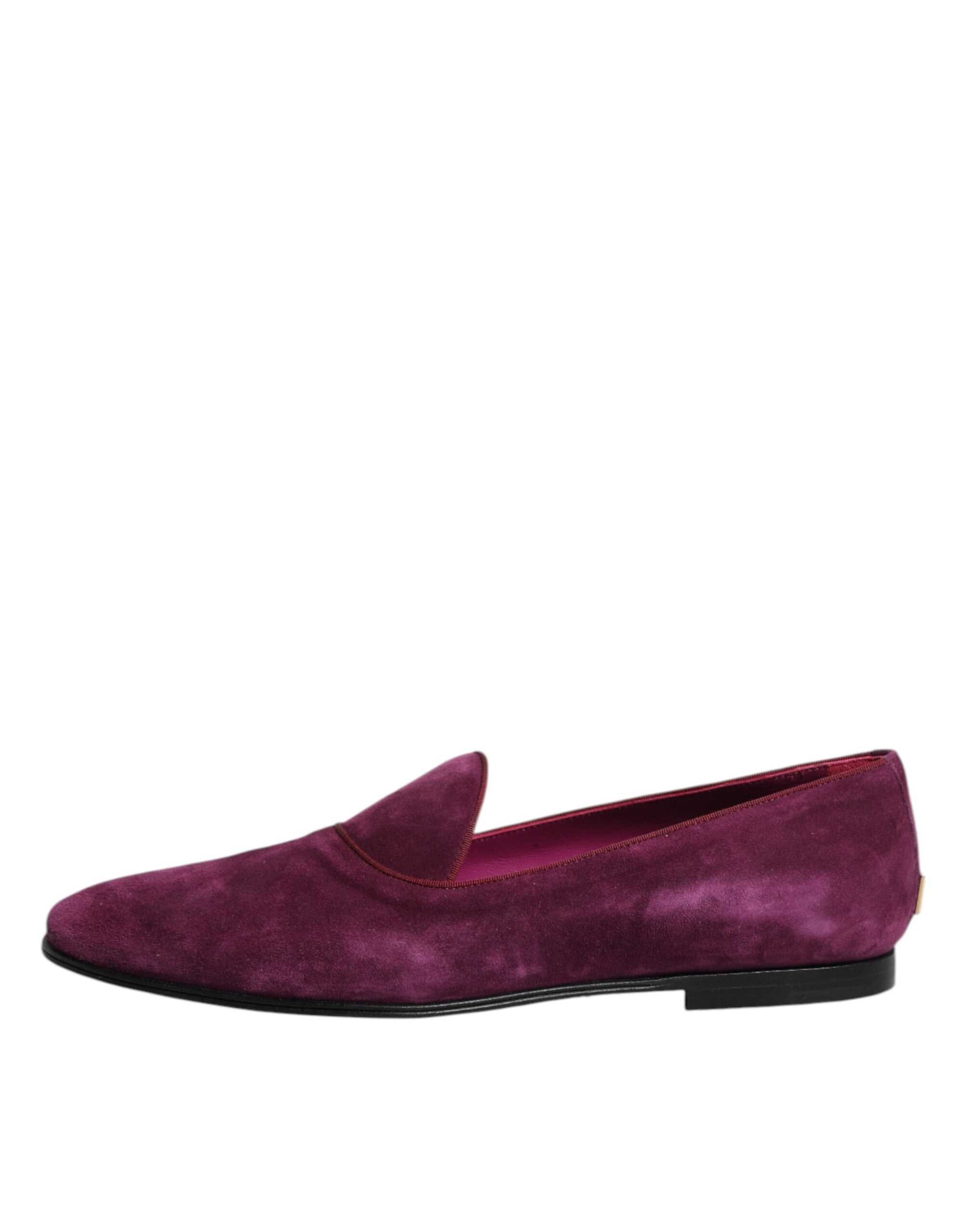 Dolce & Gabbana – Lilafarbene Slipper aus Samt, formelle Schuhe